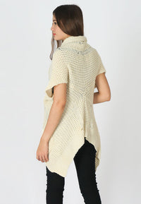 เสื้อคลุมไหมพรม -  Open Front Cable Knit Cardigan