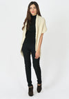 เสื้อคลุมไหมพรม -  Open Front Cable Knit Cardigan
