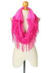 ผ้าพันคอซิลค์ - Reindeer Tassel Silk Shawl Scarf