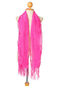 ผ้าพันคอซิลค์ - Reindeer Tassel Silk Shawl Scarf