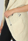 เสื้อคลุมไหมพรม -  Open Front Cable Knit Cardigan
