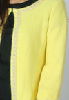 เสื้อคลุมไหมพรมตัวสั้นแต่งมุกแถว - Crop Knit Wool Cardigan with Pearl Row