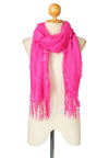 ผ้าพันคอซิลค์ - Reindeer Tassel Silk Shawl Scarf
