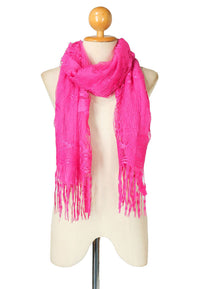 ผ้าพันคอซิลค์ - Reindeer Tassel Silk Shawl Scarf