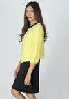 เสื้อคลุมไหมพรมตัวสั้นแต่งมุกแถว - Crop Knit Wool Cardigan with Pearl Row