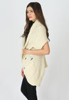 เสื้อคลุมไหมพรม -  Open Front Cable Knit Cardigan