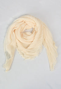 ผ้าพันคอชีฟองแบบพลีท - Pleated Chiffon Lightweight Wrap Scarf