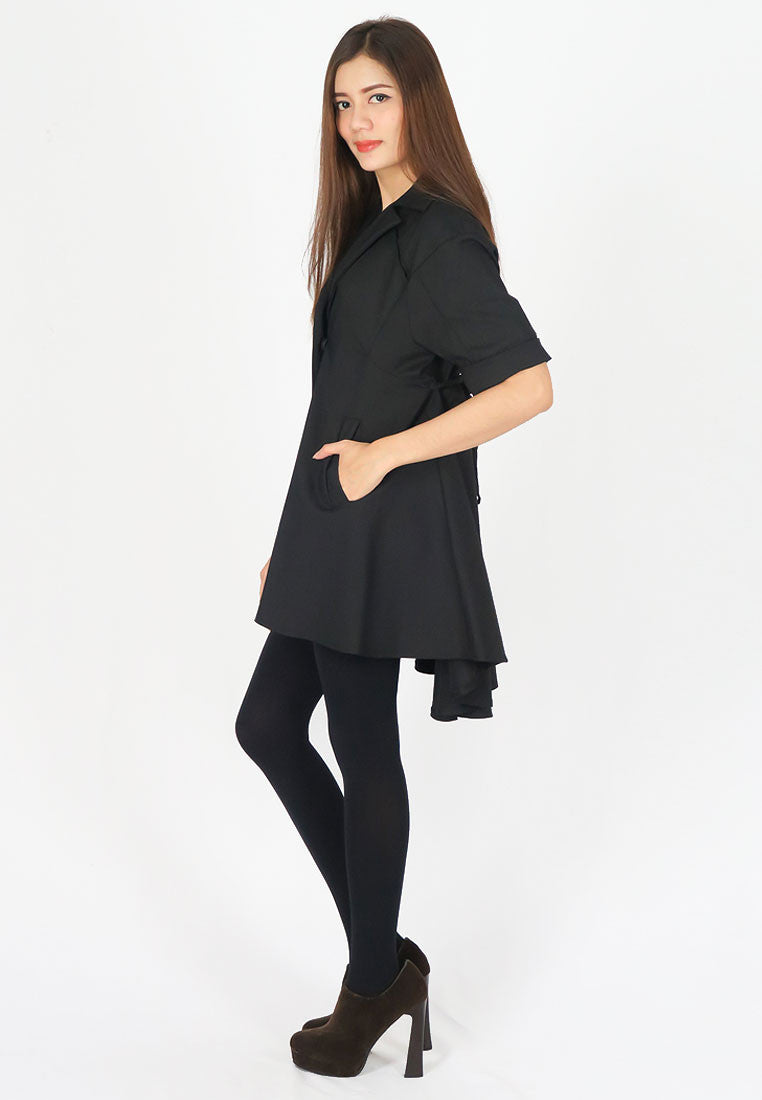 เสื้อโค้ทกันหนาว - Elegant Long Trench Coat Jacket with Rope