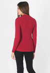 เสื้อไหมพรมสเวตเตอร์ผ้าแคชเมียร์ - Modern Ribbed Mockneck Soft Cashmere Sweater