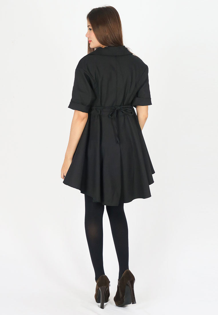 เสื้อโค้ทกันหนาว - Elegant Long Trench Coat Jacket with Rope