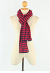 ผ้าพันคอไหมพรมลาย Houndstooth -Unisex Reversible Houndstooth Knit Scarf