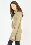 เสื้อไหมพรมคอเต่าทรงยาว No.8742- Basic Slim Turtleneck Long Sweater