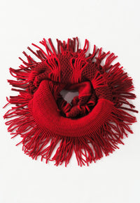 ผ้าพันคอทรงอินฟินิตี้ - Warm Knit Infinity Scarf With Tassels