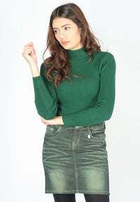 เสื้อไหมพรมคอเต่าแขนยาว - Korean Thick Turtleneck Sweater (T-076)