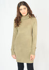 เสื้อไหมพรมคอเต่าทรงยาว No.8742- Basic Slim Turtleneck Long Sweater