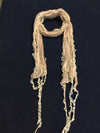 ผ้าพันคอแต่งพู่ลูกไม้ - Tassel Leafy Lace Scarf