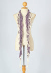 ผ้าพันคอแต่งพู่ลูกไม้ - Tassel Leafy Lace Scarf