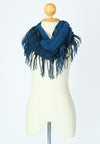 ผ้าพันคอไหมพรมทรงอินฟินิตี้ทูโทน - Warm Knit Infinity Scarf With Tassels