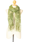 ผ้าพันคอซิลค์ - Reindeer Tassel Silk Shawl Scarf