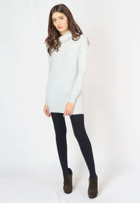 เสื้อไหมพรมคอเต่าทรงยาว No.8742- Basic Slim Turtleneck Long Sweater