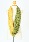 ผ้าพันคอไหมพรมทรงอินฟินิตี้ทูโทน - Warm Knit Infinity Scarf With Tassels