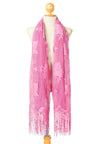 ผ้าพันคอซิลค์ - Reindeer Tassel Silk Shawl Scarf