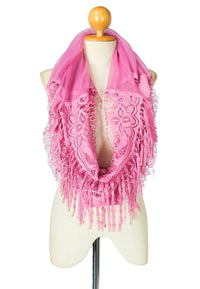 ผ้าพันคอซิลค์ - Reindeer Tassel Silk Shawl Scarf