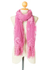 ผ้าพันคอซิลค์ - Reindeer Tassel Silk Shawl Scarf