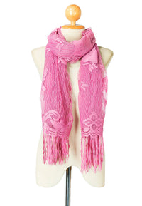 ผ้าพันคอซิลค์ - Reindeer Tassel Silk Shawl Scarf