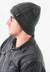 หมวกไหมพรมถักลายเปีย บุขนด้านใน H012- Unisex Cable Knit Fleece Lining Knit Beanie Ski Hat