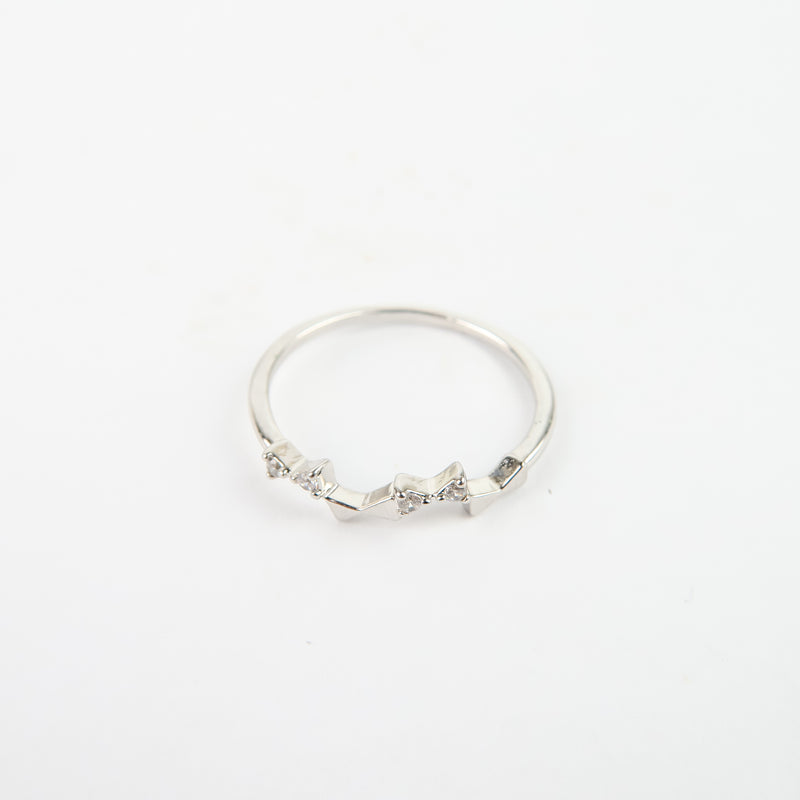 แหวนสแตนเลสสตีลเรียบหรู มีสไตล์ แหวนแฟชั่นผู้หญิง - No.5128