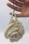 พวกกุญแจมือถือ - Flower Fabric Tassel Bag Charm Keychain for Cellphone