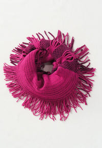 ผ้าพันคอทรงอินฟินิตี้ - Warm Knit Infinity Scarf With Tassels