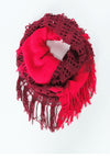 ผ้าพันคอไหมพรมทรงอินฟินิตี้ทูโทน - Warm Knit Infinity Scarf With Tassels
