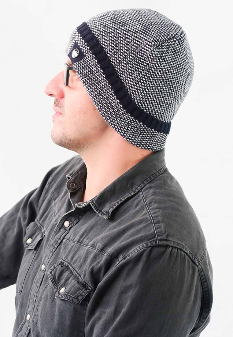 หมวกไหมพรมเเบบบุขนด้านใน - Wool Rib Beanie Hat