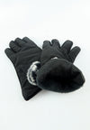 ถุงมือกันหนาว บุขนแต่งเฟอร์ - Insulated Thermal Down Gloves