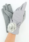 ถุงมือกันหนาว บุขนแต่งเฟอร์ - Insulated Thermal Down Gloves