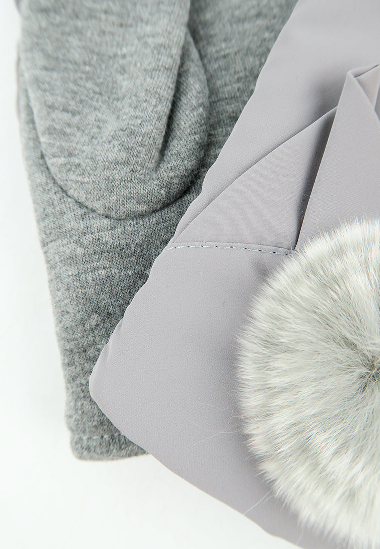 ถุงมือกันหนาว บุขนแต่งเฟอร์ - Insulated Thermal Down Gloves