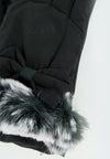 ถุงมือกันหนาว บุขน แต่งโบว์ - Insulated Thermal Down Gloves