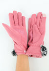 ถุงมือกันหนาว บุขน แต่งโบว์ - Insulated Thermal Down Gloves