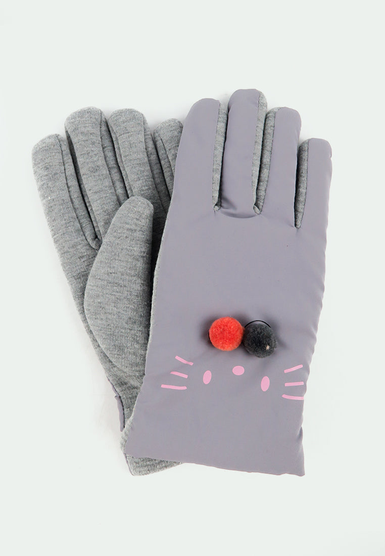 ถุงมือกันหนาว ผ้าดาวน์บุขน กันหิมะ สำหรับเด็ก  - Soft Thick Warmer Insulated Gloves for Kids