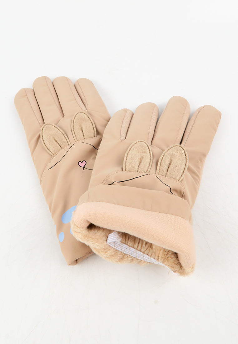 ถุงมือกันหนาว ผ้าดาวน์บุขน กันหิมะ สำหรับเด็ก - Soft Thick Warmer Insulated Gloves for Kids