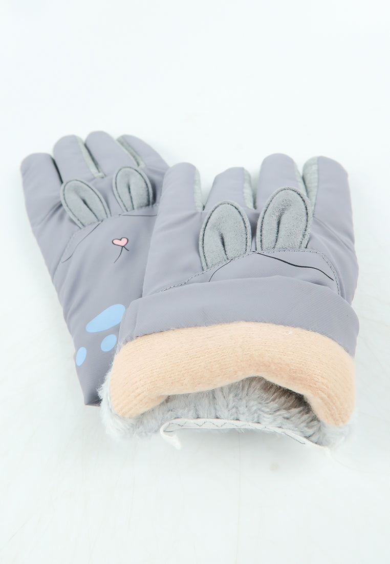 ถุงมือกันหนาว ผ้าดาวน์บุขน กันหิมะ สำหรับเด็ก - Soft Thick Warmer Insulated Gloves for Kids