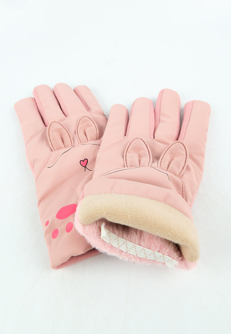 ถุงมือกันหนาว ผ้าดาวน์บุขน กันหิมะ สำหรับเด็ก - Soft Thick Warmer Insulated Gloves for Kids