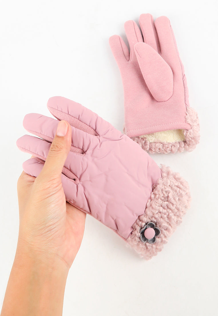 ถุงมือกันหนาว ผ้าดาวน์บุขน กันหิมะ สำหรับเด็ก - Soft Thick Warmer Insulated Gloves for Kids