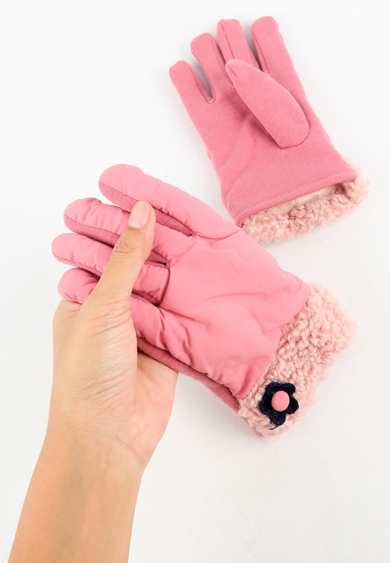 ถุงมือกันหนาว ผ้าดาวน์บุขน กันหิมะ สำหรับเด็ก - Soft Thick Warmer Insulated Gloves for Kids