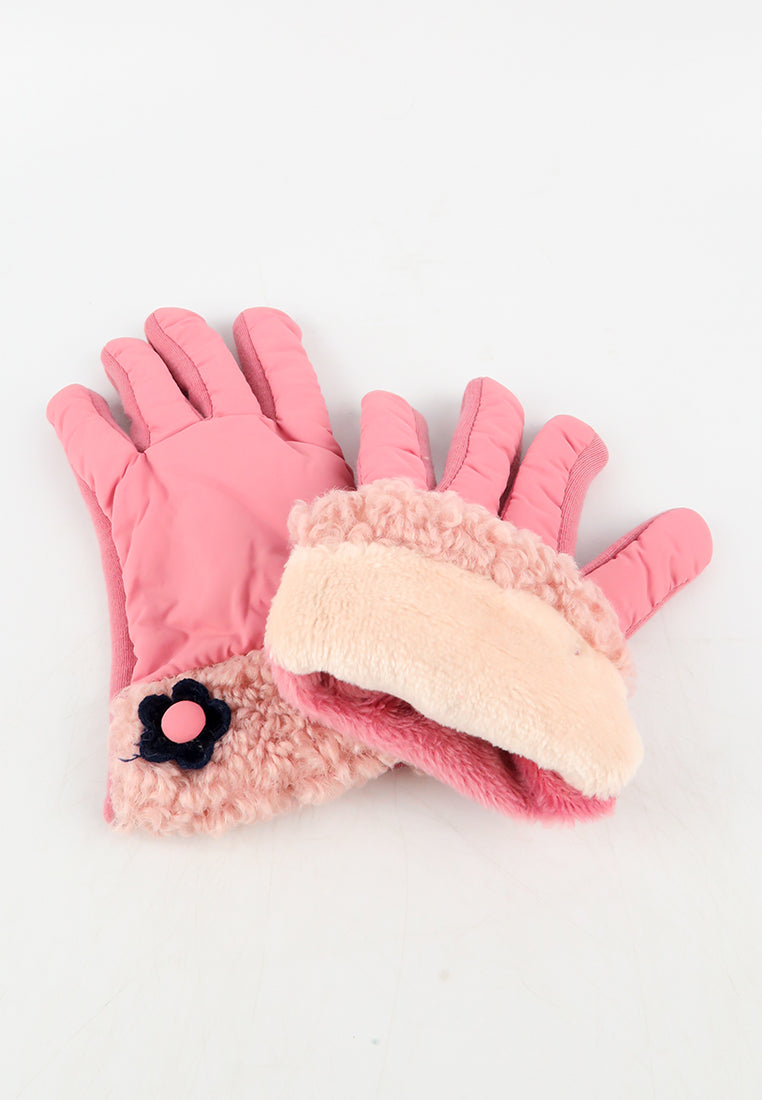 ถุงมือกันหนาว ผ้าดาวน์บุขน กันหิมะ สำหรับเด็ก - Soft Thick Warmer Insulated Gloves for Kids