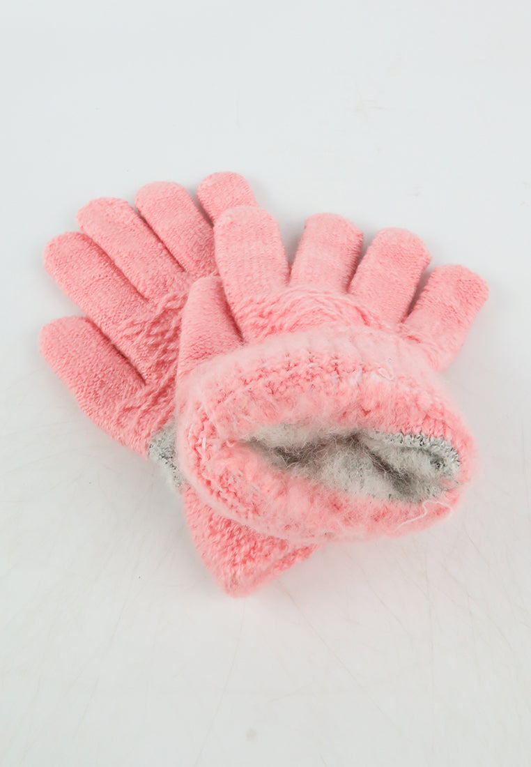 ถุงมือไหมพรม สำหรับกันหนาว เนื้อวูลหนานุ่ม - Winter Soft Acrylic Wool Kid Gloves