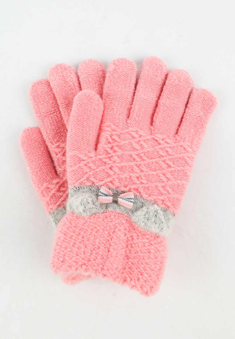 ถุงมือไหมพรม สำหรับกันหนาว เนื้อวูลหนานุ่ม - Winter Soft Acrylic Wool Kid Gloves