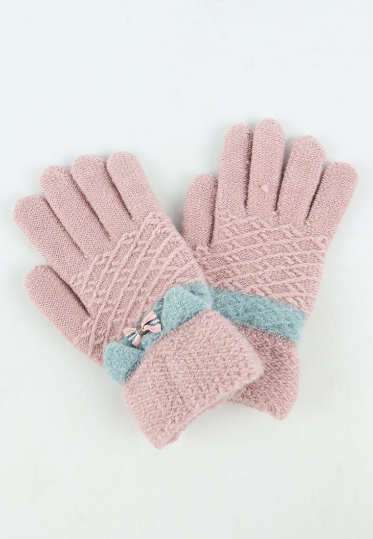 ถุงมือไหมพรม สำหรับกันหนาว เนื้อวูลหนานุ่ม - Winter Soft Acrylic Wool Kid Gloves